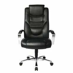 Topstar Chefsessel Soft Lux - Kunstleder / Stahl - Schwarz / Chrom -Möbel Verkäufe 2024 1000285190 210907 15264700004 DETAILS P000000001000285190