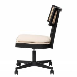 Mørteens Bürostuhl Davik - Webstoff / Esche massiv / Rattan - Creme / Esche Schwarz / Schwarz -Möbel Verkäufe 2024 1000288169 220610 035 DETAILS P000000001000288169