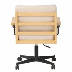 Mørteens Bürostuhl David - Webstoff / Eiche massiv / Stahl - Creme / Eiche / Schwarz -Möbel Verkäufe 2024 1000288171 220610 045 DETAILS P000000001000288171