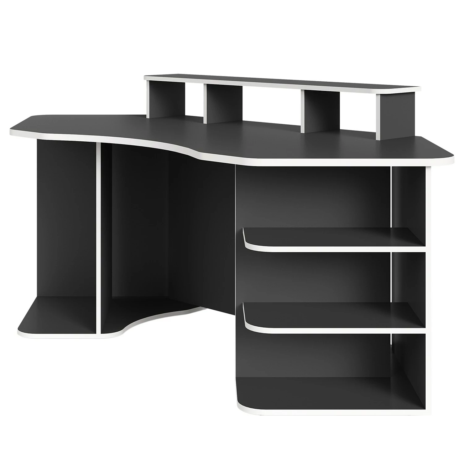 Furnitive Eckschreibtisch Crosswoods I - Anthrazit / Weiß 3 Furnitive Eckschreibtisch Crosswoods I - Anthrazit / Weiß