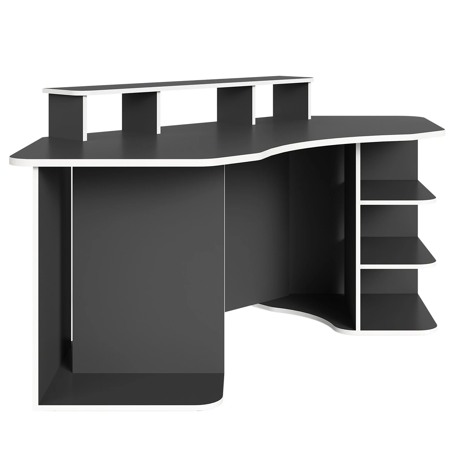 Furnitive Eckschreibtisch Crosswoods I - Anthrazit / Weiß 6 Furnitive Eckschreibtisch Crosswoods I - Anthrazit / Weiß – Bild 4