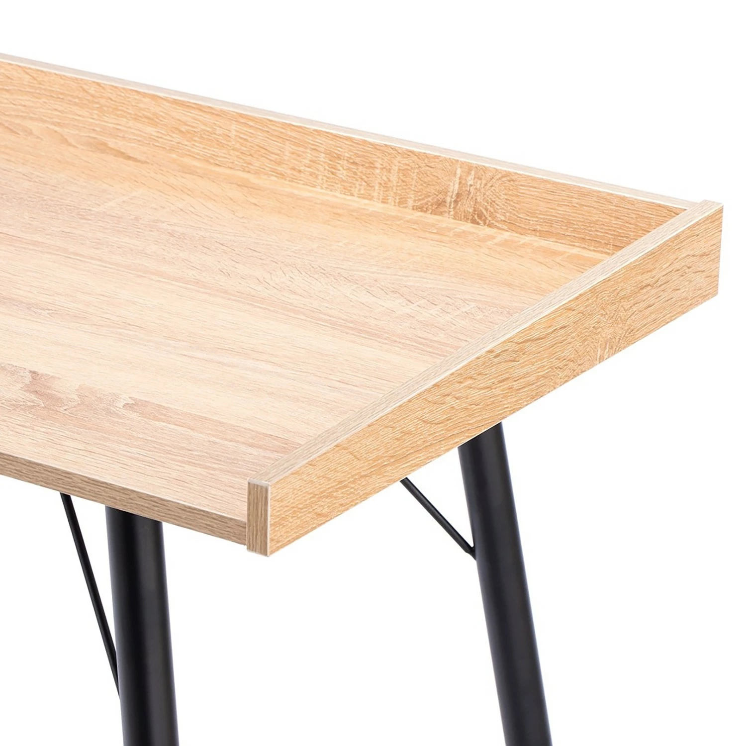 FLHF Schreibtisch Fey - Eiche Dekor / Schwarz 7 FLHF Schreibtisch Fey - Eiche Dekor / Schwarz – Bild 5