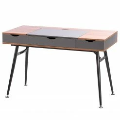 FLHF Schreibtisch Aryn - Anthrazit / Walnuss