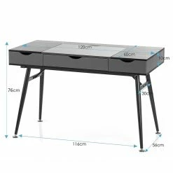 FLHF Schreibtisch Aryn - Anthrazit / Walnuss -Möbel Verkäufe 2024 1000289011 210902 09120400247 SKETCH DETAILS P000000001000289011 sketch