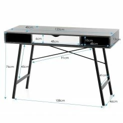 FLHF Schreibtisch Kayl - Ahorn Dekor Dunkel -Möbel Verkäufe 2024 1000289012 210902 09120400257 SKETCH DETAILS P000000001000289012 sketch