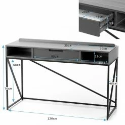 FLHF Schreibtisch Del - Eiche Dekor / Weiß 17 FLHF Schreibtisch Del - Eiche Dekor / Weiß -Möbel Verkäufe 2024 1000289023 210902 09120600316 SKETCH DETAILS P000000001000289023 sketch
