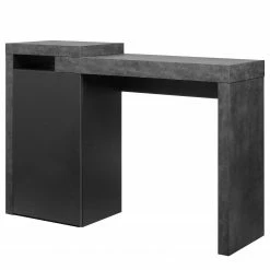 Temahome Schreibtisch Detroit - Wabenplatte - Beton Dekor / Schwarz