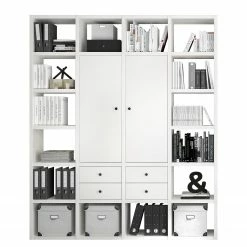 Fredriks Aktenregal-Kombination Emporio - Hochglanz Weiß