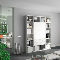 Fredriks Aktenregal-Kombination Emporio - Hochglanz Weiß -Möbel Verkäufe 2024 1000289338 211012 154204000026 MOOD DETAILS P000000001000289338 mood