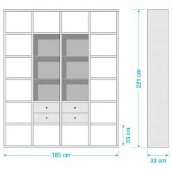 Fredriks Aktenregal-Kombination Emporio - Hochglanz Weiß -Möbel Verkäufe 2024 1000289338 211012 1542040000507 SKETCH DETAILS P000000001000289338 sketch