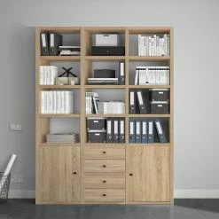 Fredriks Aktenregal-Kombination Emporio V - Eiche Sonoma Dekor -Möbel Verkäufe 2024 1000289368 210914 13473300062 MOOD DETAILS P000000001000289368 mood