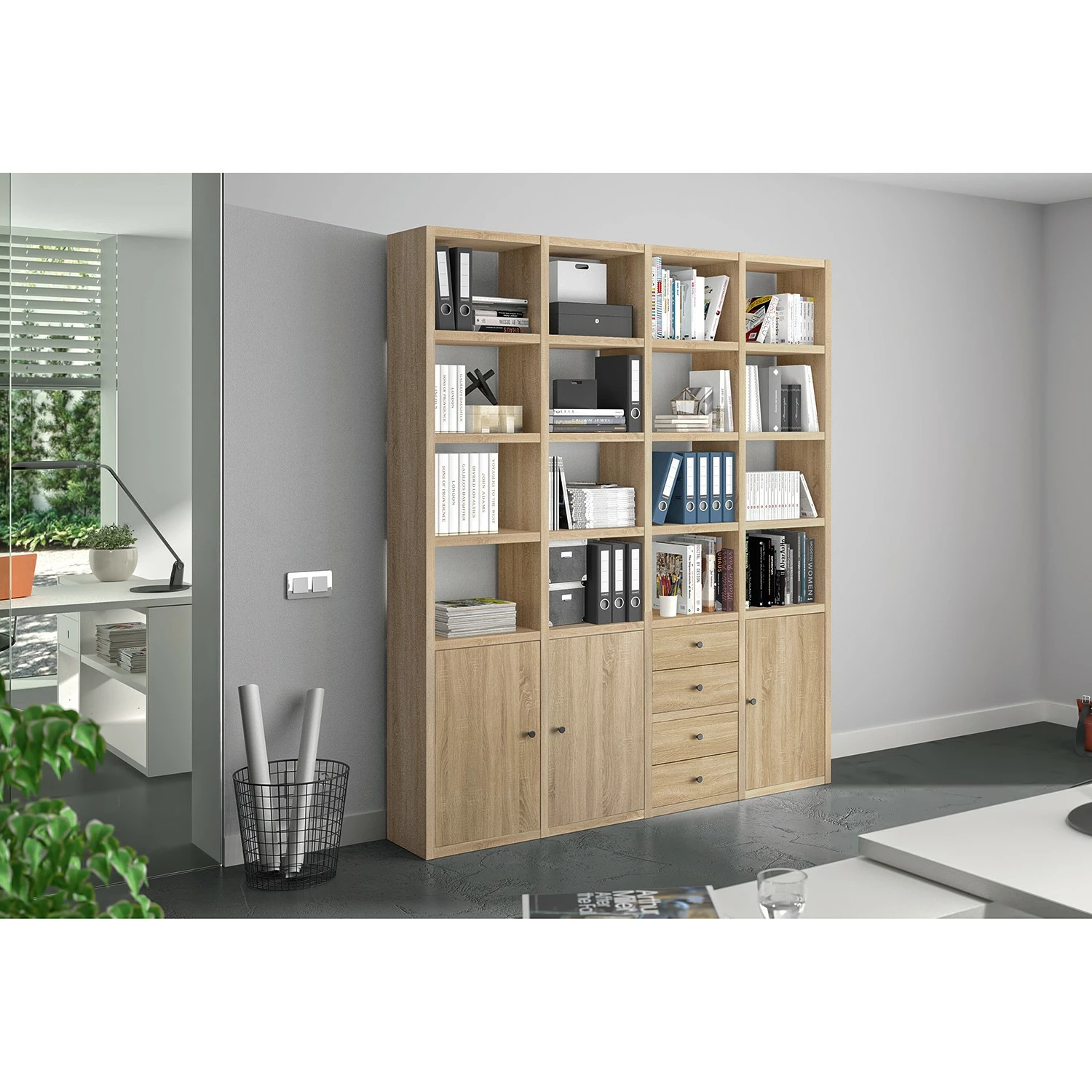 Fredriks Aktenregal-Kombination Emporio VIII - Eiche Sonoma Dekor 4 Fredriks Aktenregal-Kombination Emporio VIII - Eiche Sonoma Dekor – Bild 2
