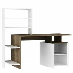 Fredriks Schreibtisch-Kombination Milli - Walnuss Dekor / Weiß -Möbel Verkäufe 2024 1000289488 210908 14360600015 DETAILS P000000001000289488