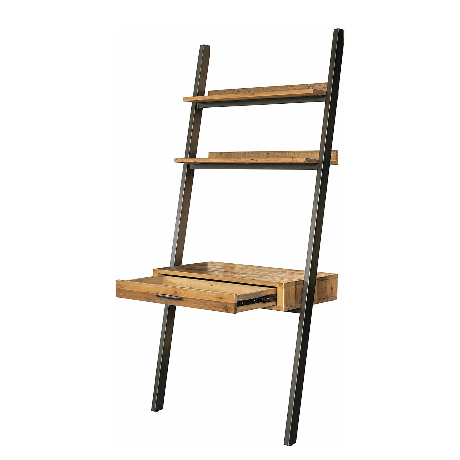 Ars manufacti Wandschreibtisch Tamati - Pinie massiv / Edelstahl - Pinie / Schwarz 4 Ars manufacti Wandschreibtisch Tamati - Pinie massiv / Edelstahl - Pinie / Schwarz – Bild 2