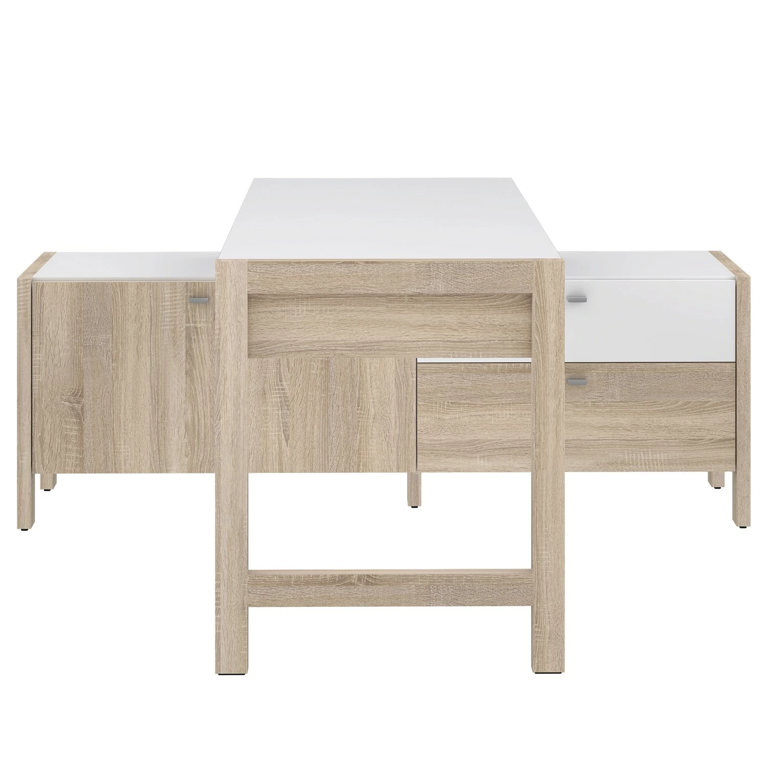 Fredriks Büroset Holvik (3-teilig) - Eiche Sonoma Dekor / Weiß 7 Fredriks Büroset Holvik (3-teilig) - Eiche Sonoma Dekor / Weiß – Bild 5