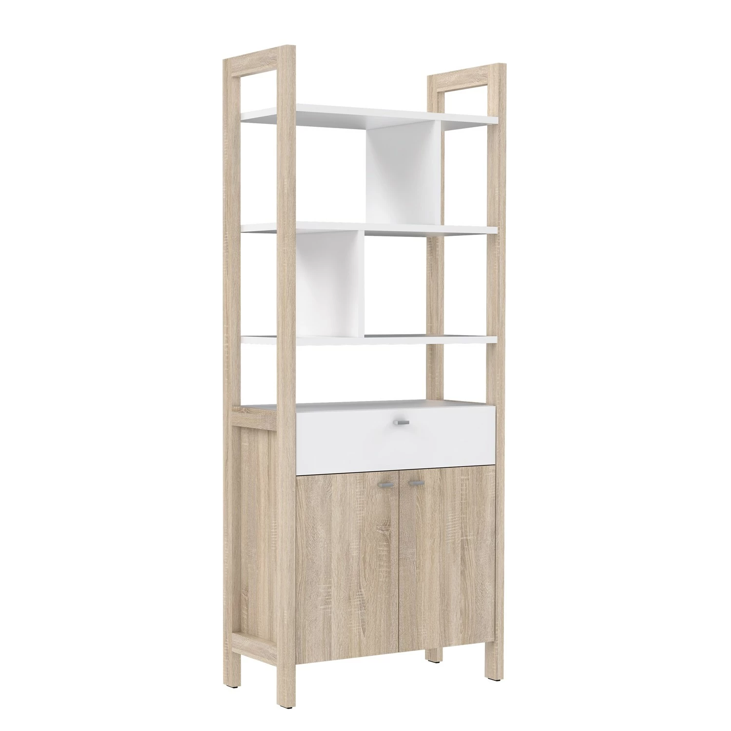 Fredriks Büroset Holvik (3-teilig) - Eiche Sonoma Dekor / Weiß 13 Fredriks Büroset Holvik (3-teilig) - Eiche Sonoma Dekor / Weiß – Bild 11