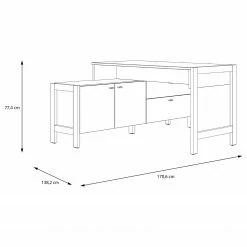 Fredriks Büroset Holvik (3-teilig) - Eiche Sonoma Dekor / Weiß 33 Fredriks Büroset Holvik (3-teilig) - Eiche Sonoma Dekor / Weiß -Möbel Verkäufe 2024 1000292005 211006 14100700614 SKETCH DETAILS P000000001000292005 sketch