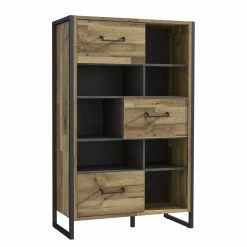 Ars manufacti Büroset Voru (3-teilig) - Eiche Stirling Dekor / Dunkelgrau -Möbel Verkäufe 2024 1000292007 211006 14100800172 DETAILS P000000001000292007