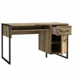 Ars manufacti Büroset Voru (3-teilig) - Eiche Stirling Dekor / Dunkelgrau -Möbel Verkäufe 2024 1000292007 211006 14100800194 DETAILS P000000001000292007