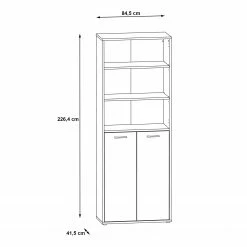 Fredriks Büroset Kendrick II (7-teilig) - Weiß / Grau -Möbel Verkäufe 2024 1000292009 211006 14101000675 SKETCH DETAILS P000000001000292009 sketch