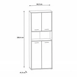 Fredriks Büroset Kendrick II (7-teilig) - Weiß / Grau -Möbel Verkäufe 2024 1000292009 211006 14101000677 SKETCH DETAILS P000000001000292009 sketch
