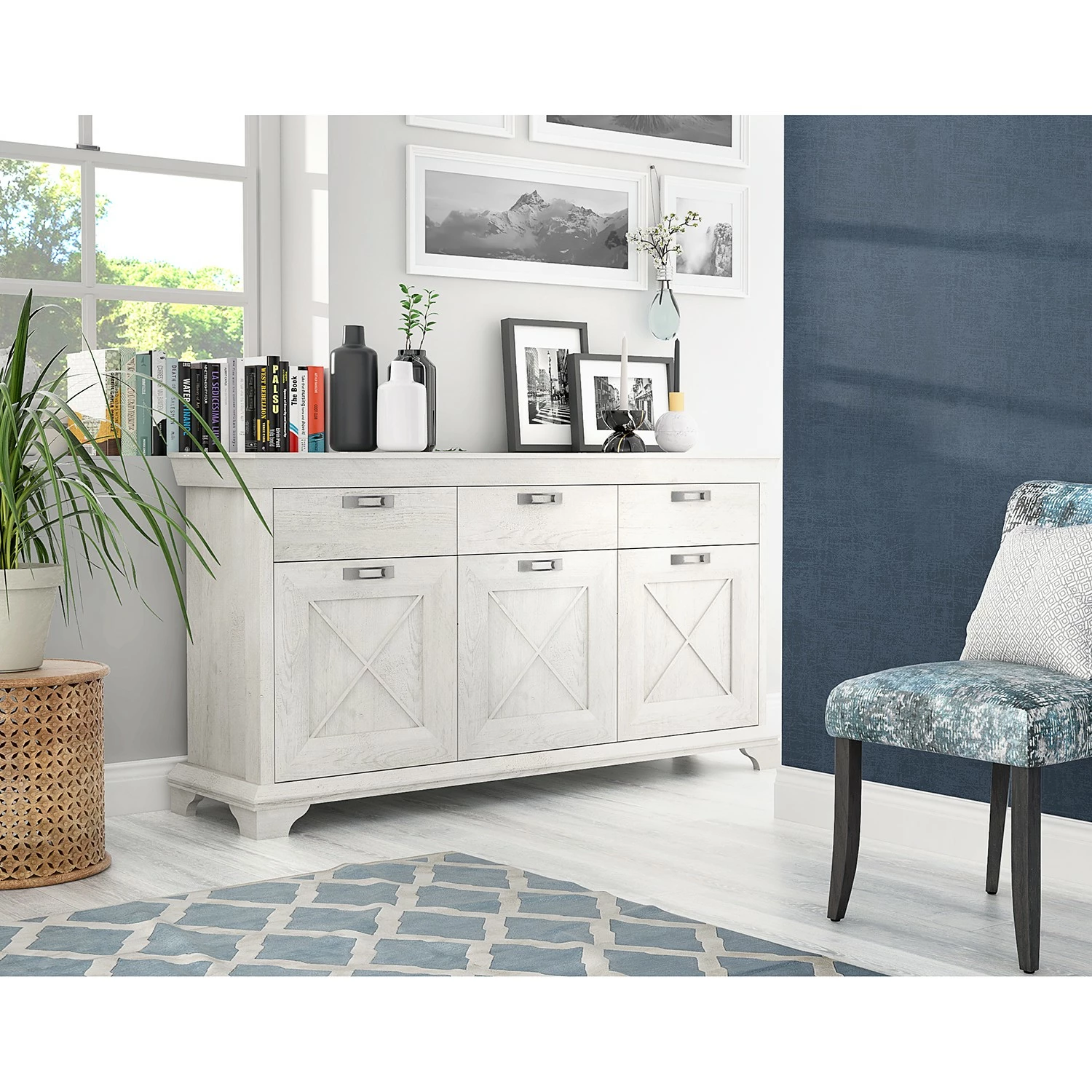 Ridgevalley Sideboard Kimbark I - Pinie Weiß Dekor 4 Ridgevalley Sideboard Kimbark I - Pinie Weiß Dekor – Bild 2