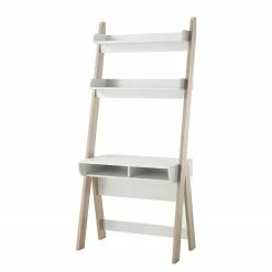 Mørteens Schreibtisch-Kombination Vela - Weiß / Eiche Sanremo Dekor