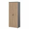 Furnitive Aktenschrank Cookley IV - Anthrazit / Eiche Dekor