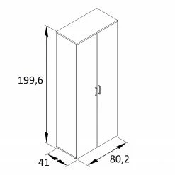Furnitive Aktenschrank Cookley IV - Anthrazit / Eiche Dekor -Möbel Verkäufe 2024 1000296245 210927 08195200617 SKETCH DETAILS P000000001000296245 sketch