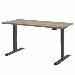 Furnitive Büroset Avin XV (5-teilig) - (Höhenverstellbar) - Eiche Sonoma Dekor / Hochglanz Anthrazit -Möbel Verkäufe 2024 1000297146 211008 13251000158 DETAILS P000000001000297146