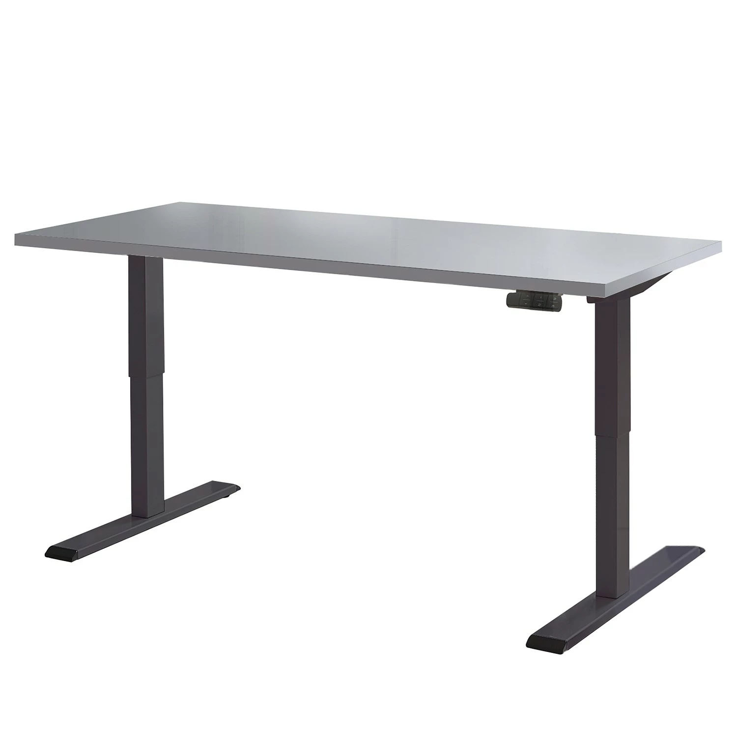 Furnitive Büroset Avin XVI (6-teilig) - (Höhenverstellbar) - Lichtgrau / Hochglanz Anthrazit 5 Furnitive Büroset Avin XVI (6-teilig) - (Höhenverstellbar) - Lichtgrau / Hochglanz Anthrazit – Bild 3