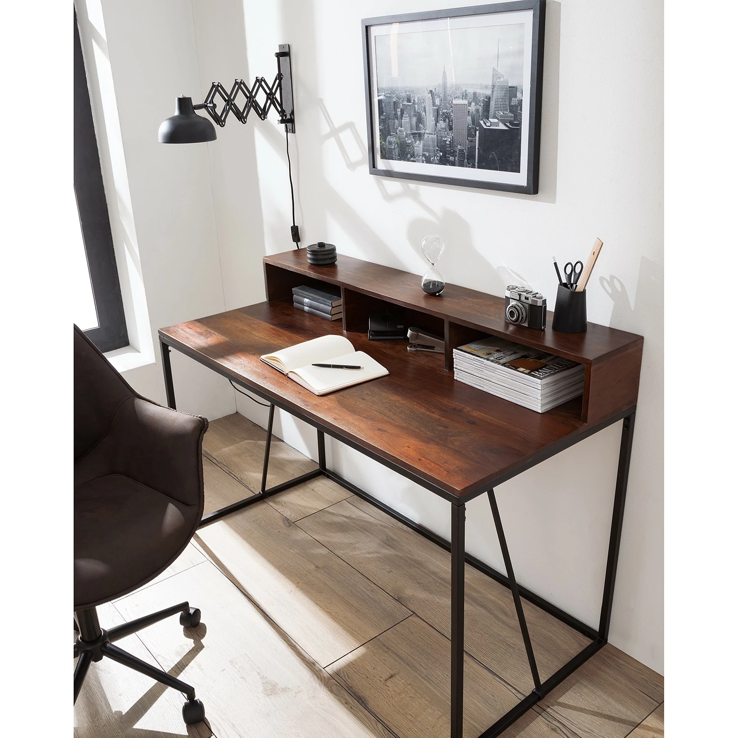 Ars manufacti Büroset Woodson (2-teilig) - Akazie Braun 4 Ars manufacti Büroset Woodson (2-teilig) - Akazie Braun – Bild 2