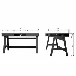 Fredriks Schreibtisch Dural - Kiefer massiv - Schwarz / Vintage Braun 19 Fredriks Schreibtisch Dural - Kiefer massiv - Schwarz / Vintage Braun -Möbel Verkäufe 2024 1000299506 211011 084544000582 SKETCH DETAILS P000000001000299506 sketch