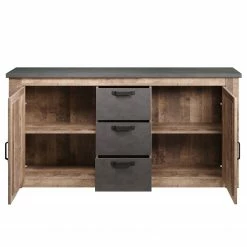 Trendteam Sideboard Georgia - Dunkelgrau / Eiche Rustikal Dekor -Möbel Verkäufe 2024 1000300860 211015 12545200147 DETAILS P000000001000300860