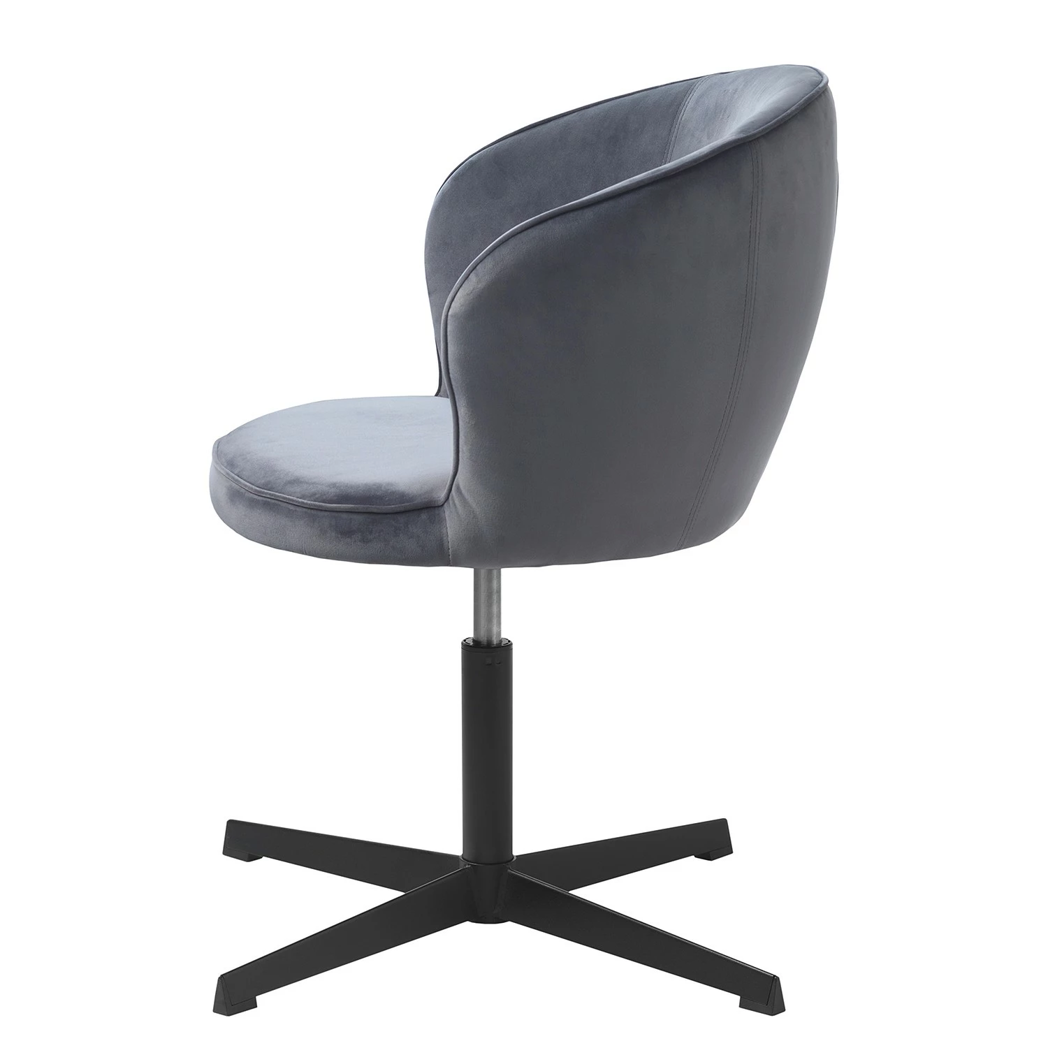 Red Living Bürodrehstuhl Cheia II - Samt / Eisen - Grau / Schwarz 5 Red Living Bürodrehstuhl Cheia II - Samt / Eisen - Grau / Schwarz – Bild 3