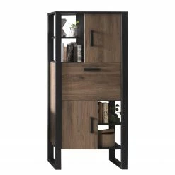 Red Living Regal Norddal II - Nussbaum Dekor / Schwarz -Möbel Verkäufe 2024 1000304808 211027 10494600099 DETAILS P000000001000304808