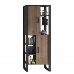 Red Living Regal Norddal I - Nussbaum Dekor / Schwarz -Möbel Verkäufe 2024 1000304812 211027 104959000100 DETAILS P000000001000304812