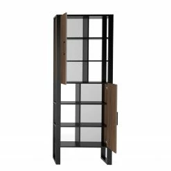 Red Living Regal Norddal I - Nussbaum Dekor / Schwarz -Möbel Verkäufe 2024 1000304812 211027 104959000122 DETAILS P000000001000304812