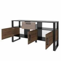 Red Living Sideboard Norddal - Nussbaum Dekor / Schwarz -Möbel Verkäufe 2024 1000304813 211027 105010000120 DETAILS P000000001000304813