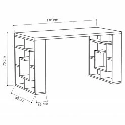 Loftscape Schreibtisch Lemi - Weiß / Eiche Dekor 7 Loftscape Schreibtisch Lemi - Weiß / Eiche Dekor -Möbel Verkäufe 2024 1000306569 211115 13510100639 SKETCH DETAILS P000000001000306569 sketch