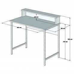 Red Living Schreibtisch Lameras - Weiß -Möbel Verkäufe 2024 1000306570 211115 134942000517 SKETCH DETAILS P000000001000306570 sketch