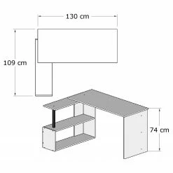 Loftscape Eckschreibtisch Kabu - Weiß -Möbel Verkäufe 2024 1000306574 211115 135024000581 SKETCH DETAILS P000000001000306574 sketch