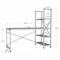 Red Living Schreibtisch-Kombination Living - Eiche Dekor / Schwarz 17 Red Living Schreibtisch-Kombination Living - Eiche Dekor / Schwarz -Möbel Verkäufe 2024 1000306594 211115 13512400673 SKETCH DETAILS P000000001000306594 sketch