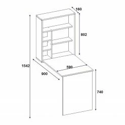 Loftscape Wandschreibtisch Jedway - Weiß 9 Loftscape Wandschreibtisch Jedway - Weiß -Möbel Verkäufe 2024 1000306597 211115 13511900666 SKETCH DETAILS P000000001000306597 sketch