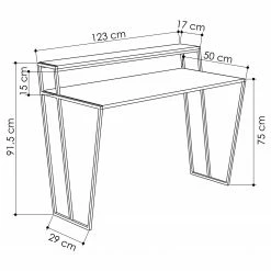 Loftscape Schreibtisch Leni - Eiche Dekor -Möbel Verkäufe 2024 1000306609 211115 13520400734 SKETCH DETAILS P000000001000306609 sketch