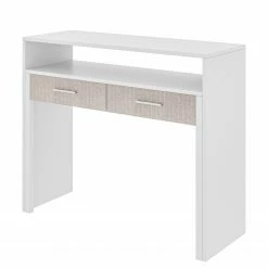 Loftscape Schreibtisch Lavos - (ausziehbar) Weiß / Creme