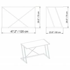 Red Living Schreibtisch Emmett - Weiß -Möbel Verkäufe 2024 1000306635 211115 13530100815 SKETCH DETAILS P000000001000306635 sketch