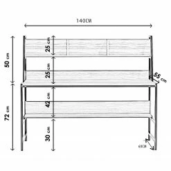 Red Living Schreibtisch Clomeo - Walnuss Dekor -Möbel Verkäufe 2024 1000306657 211115 13543400942 SKETCH DETAILS P000000001000306657 sketch