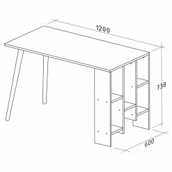 Red Living Schreibtisch Doncaster - Weiß / Eiche Dekor -Möbel Verkäufe 2024 1000306667 211115 13534800878 SKETCH DETAILS P000000001000306667 sketch