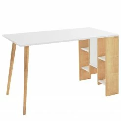 Red Living Schreibtisch Doncaster - Weiß / Eiche Dekor